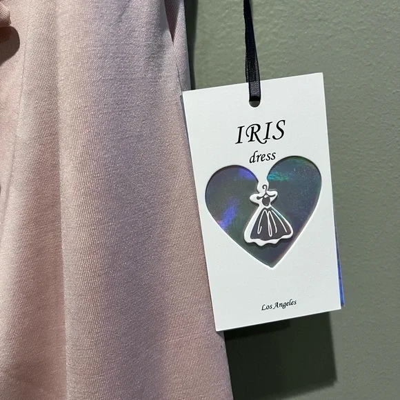 NWT IRIS Nude Pink Bodycon Dress Boutique Cocktail Mini Summer - Picture 9 of 15